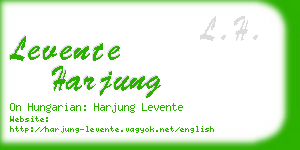 levente harjung business card